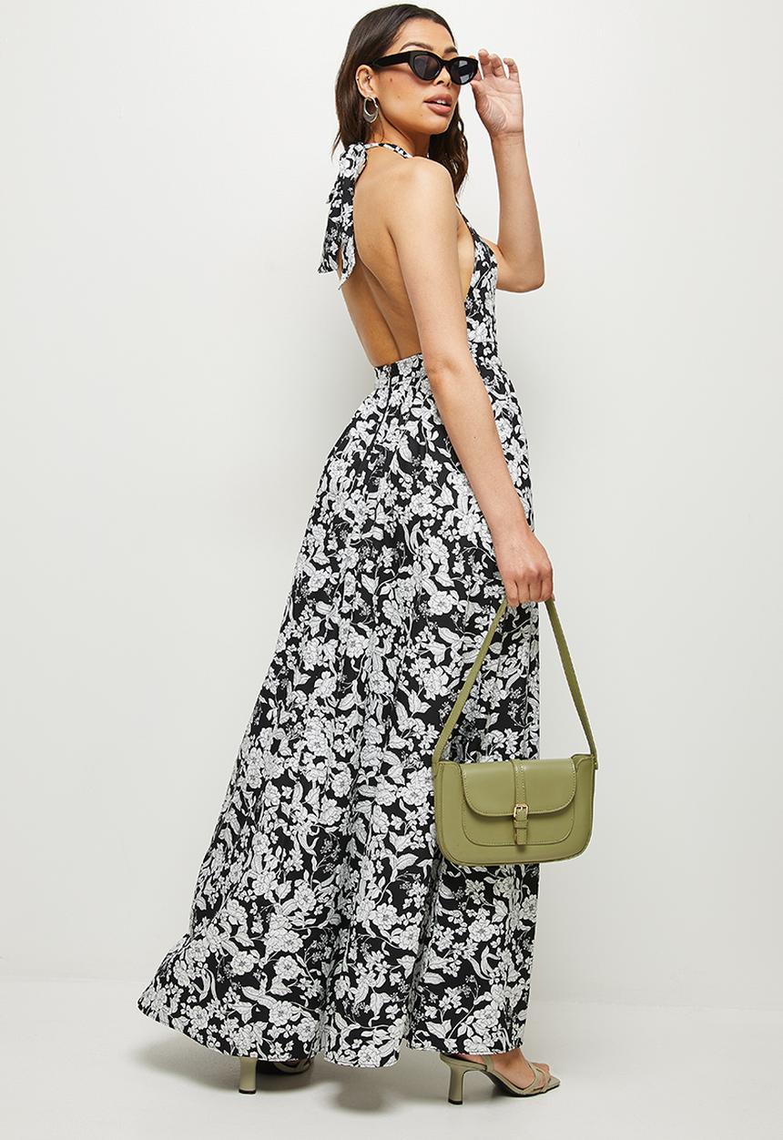 MILLA - Open back halter maxi dress