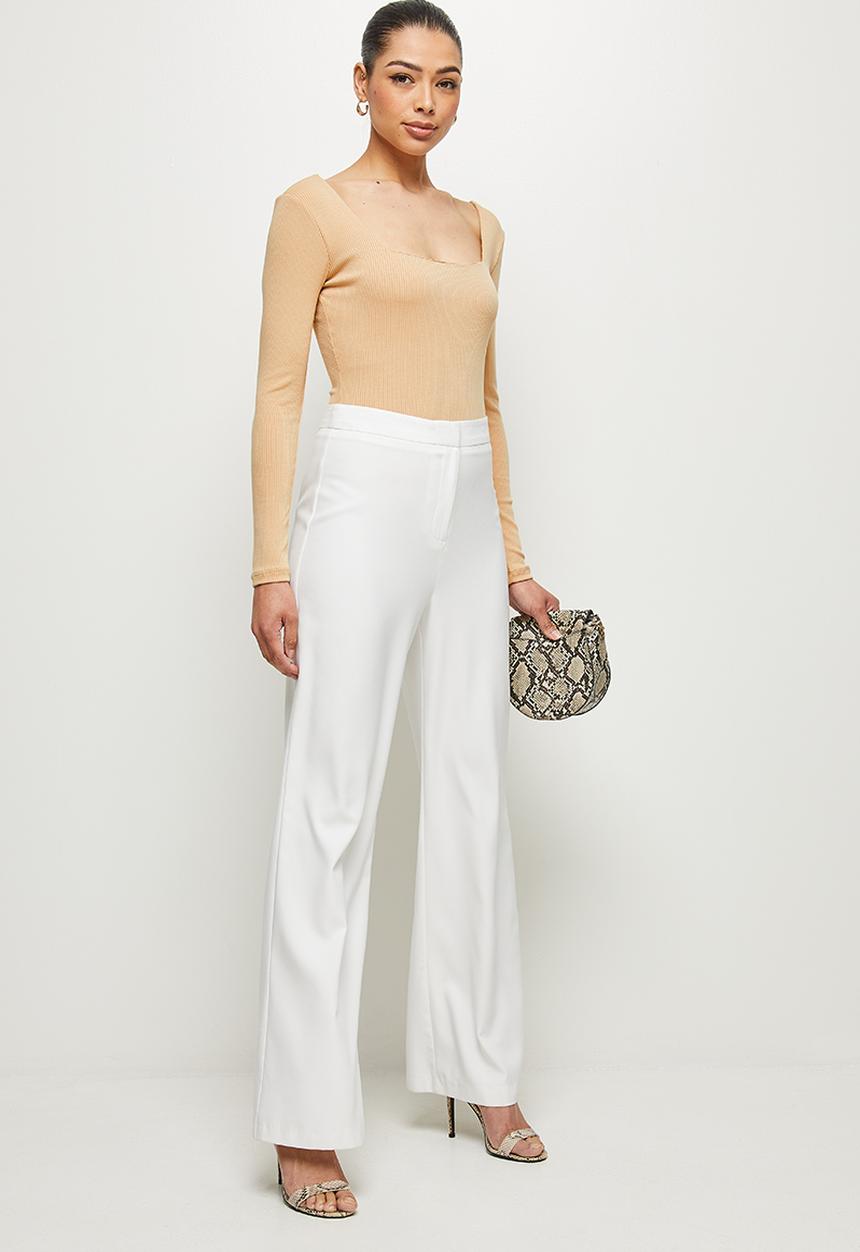 MILLA - Square neck tie bodysuit - neutral