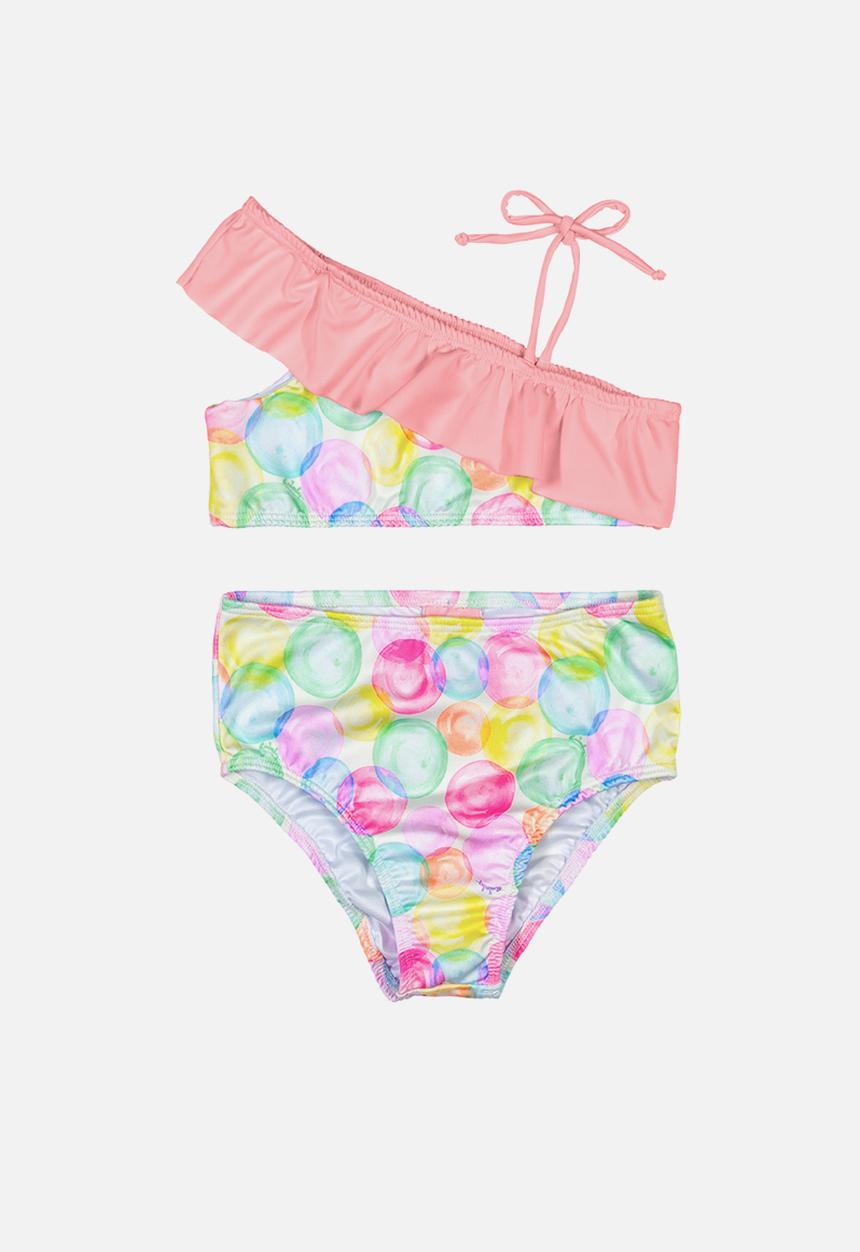 Quimby - Girls one shoulder bikini - pink