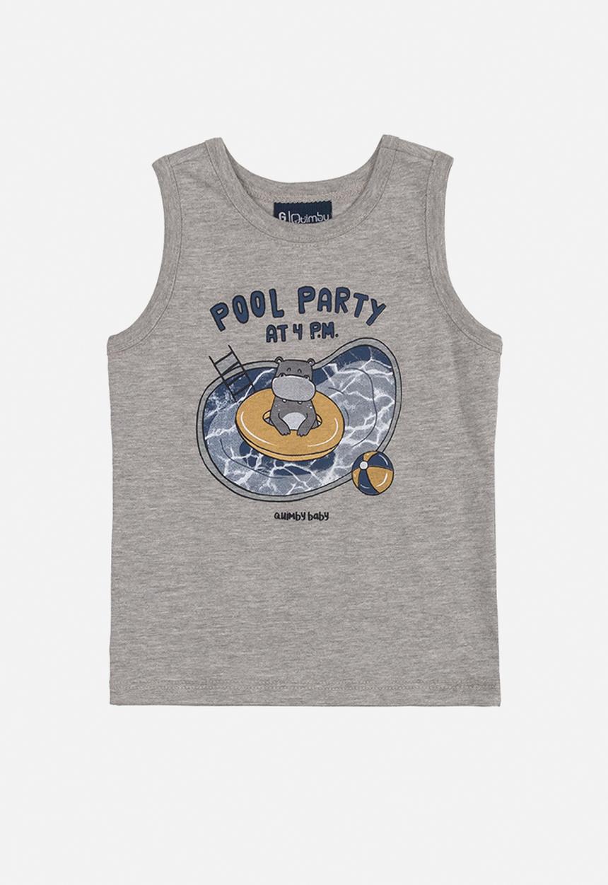 Quimby - Pool party tank top & shorts set - grey