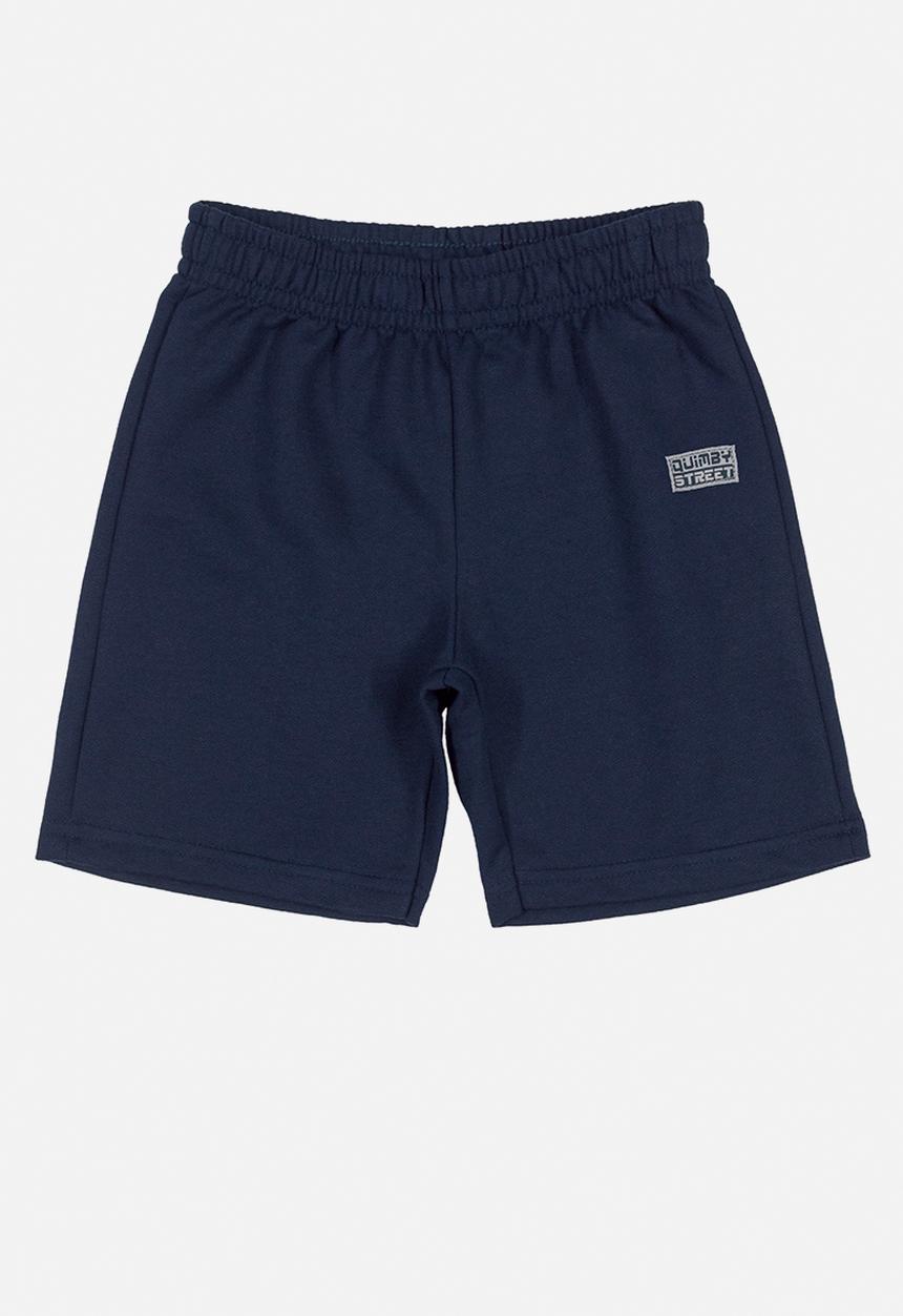 Quimby - Tee with woven detail & shorts set - blue