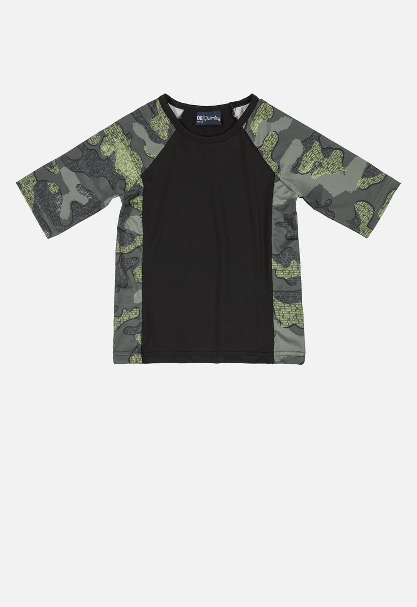 Quimby - T-shirt & bermuda swimset - black