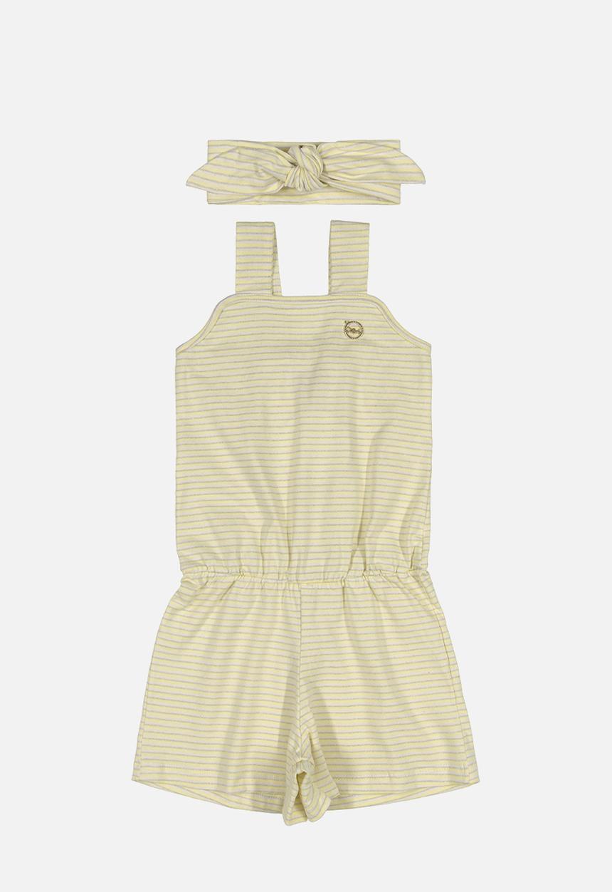 Quimby - Girls playsuit & headband set - yellow