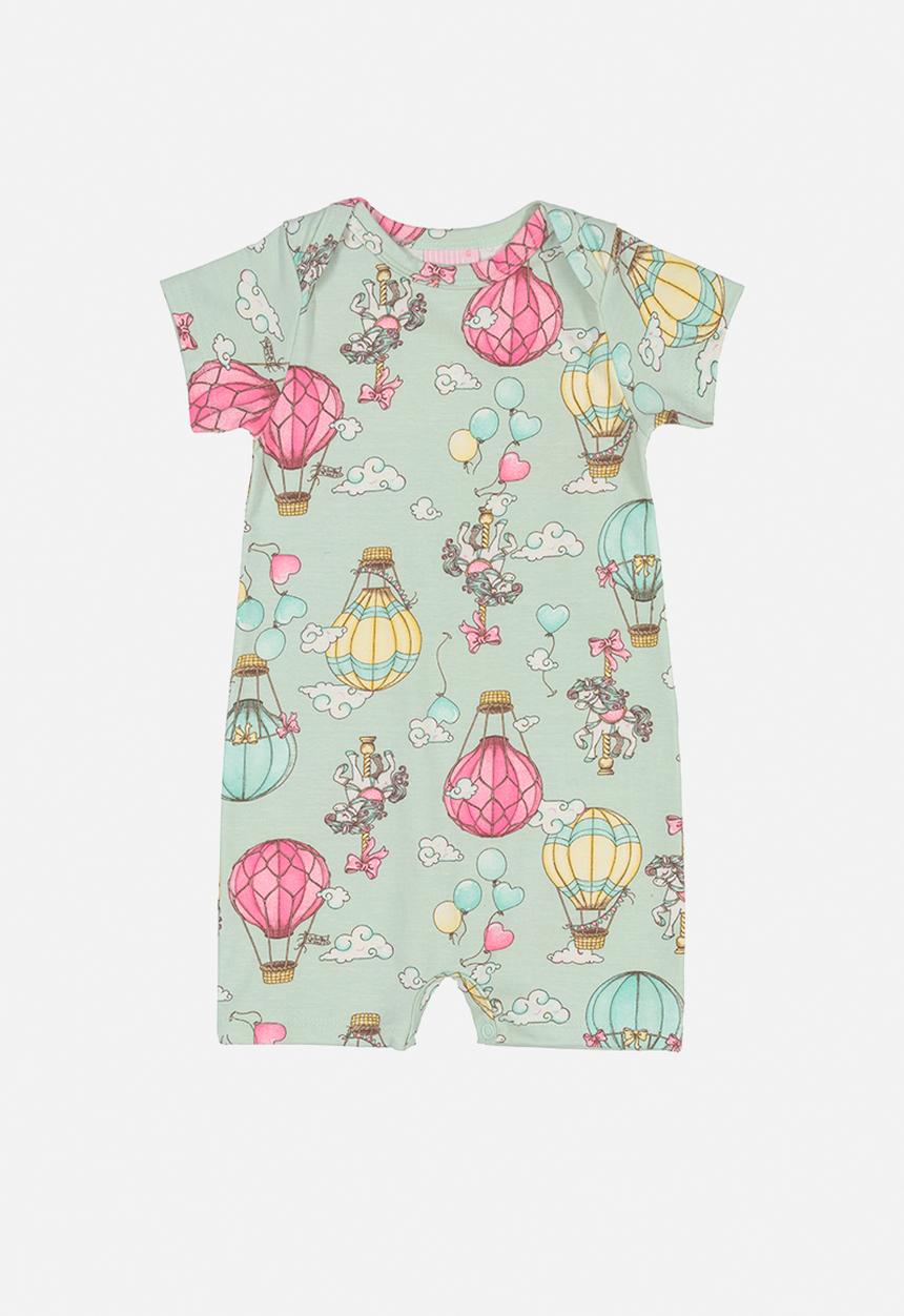 Quimby - Baby printed romper - green