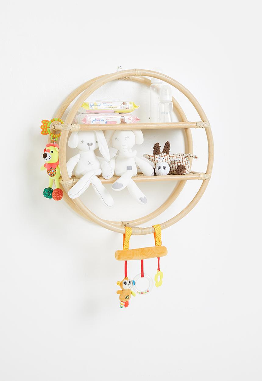 Sixth Floor - Talia rattan round shelf - natural