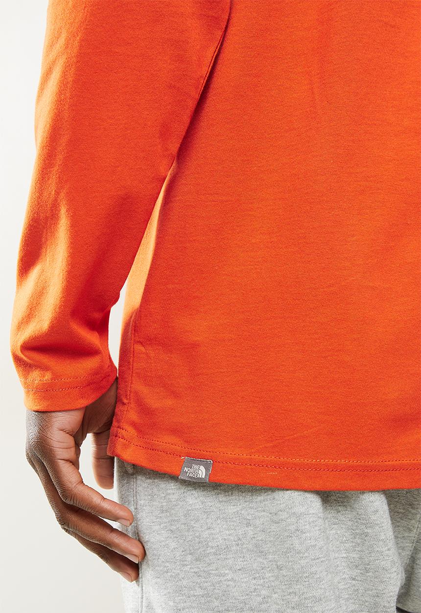 The North Face - Long sleeve red box tee - burnt orange
