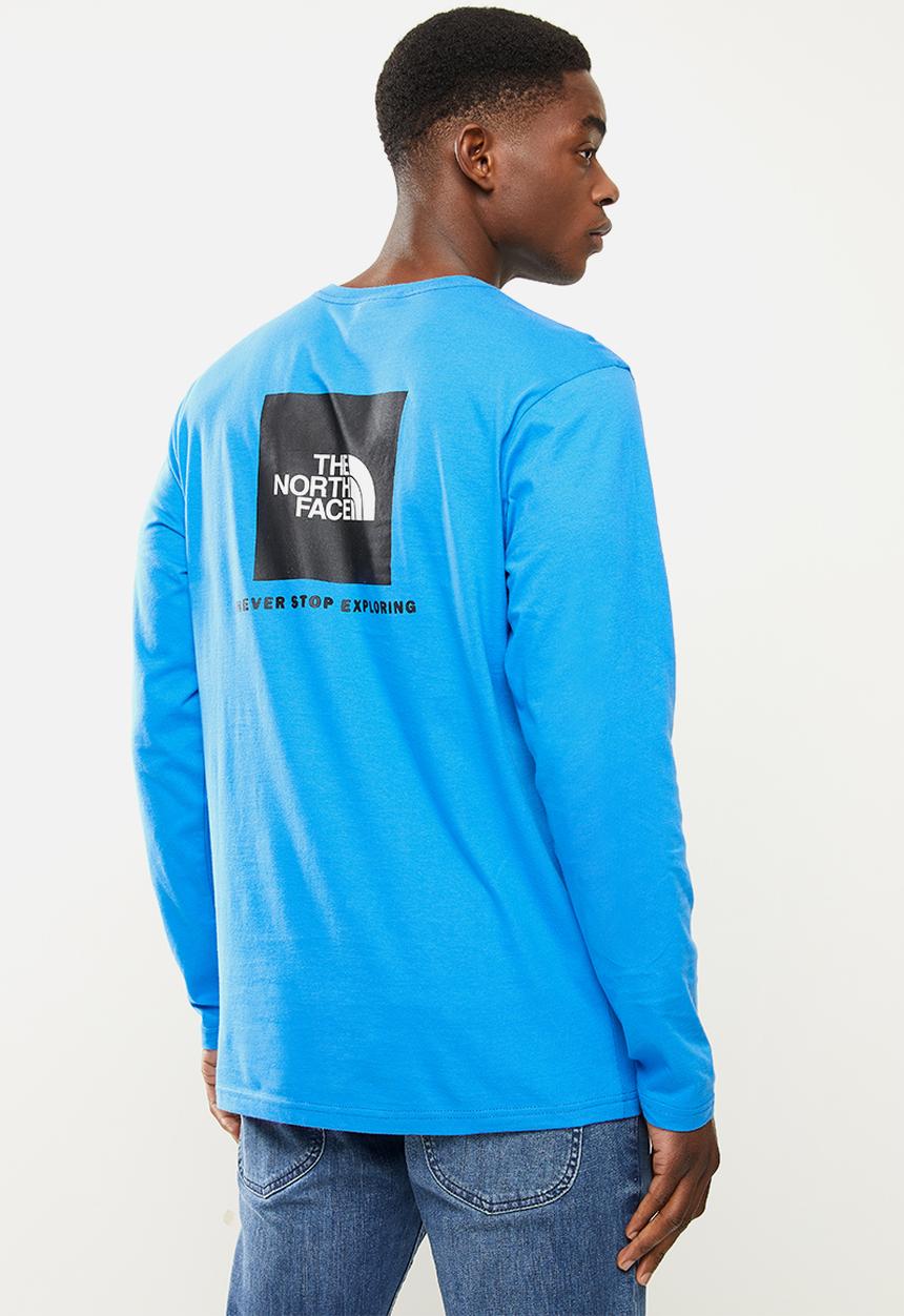 The North Face - Long sleeve red box tee - blue