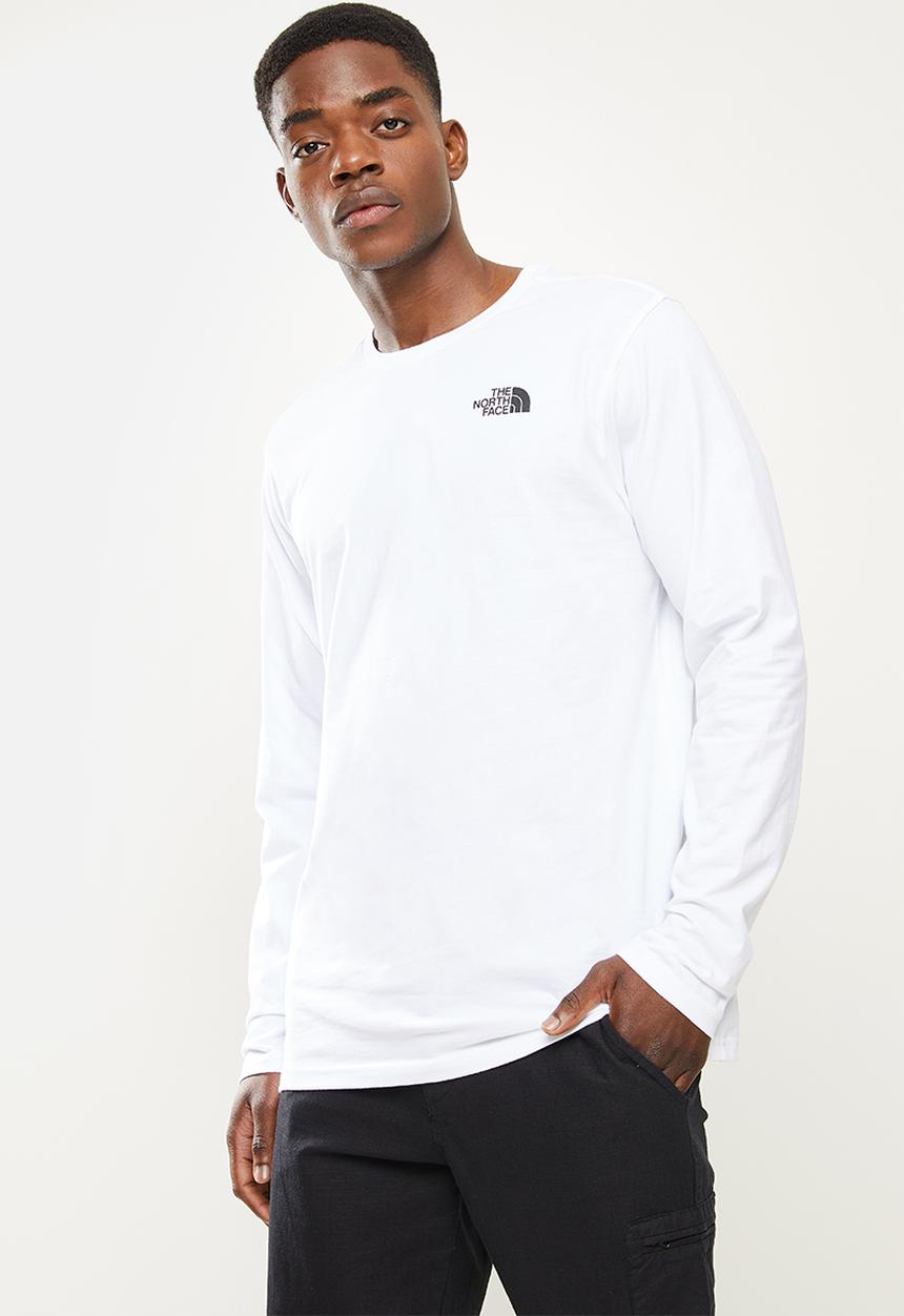 The North Face - Long sleeve red box tee - white