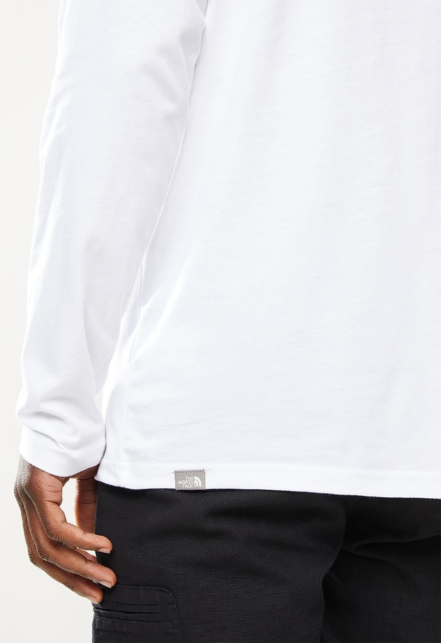 The North Face - Long sleeve red box tee - white