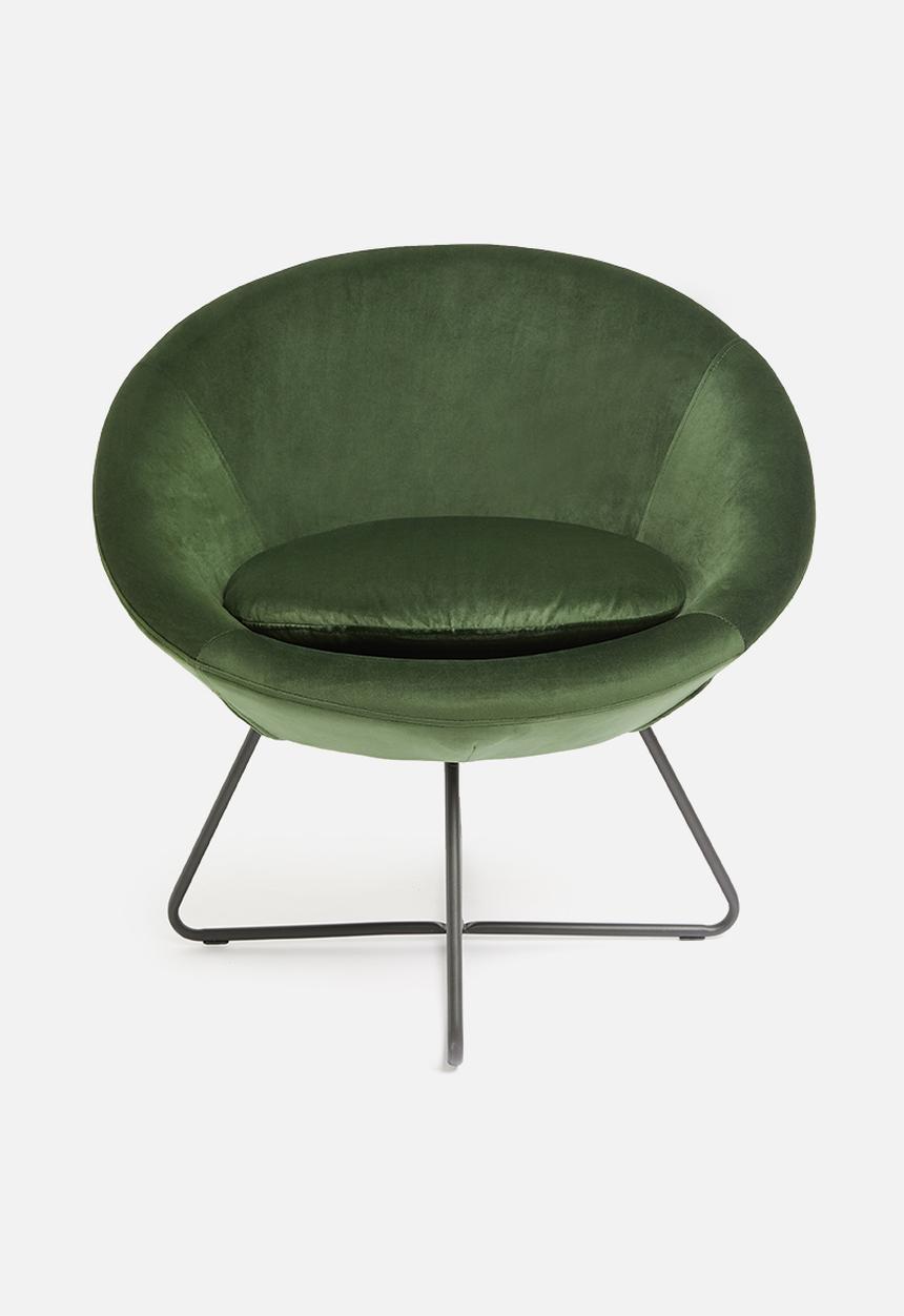 Sixth Floor - Center lounge chair - forest green