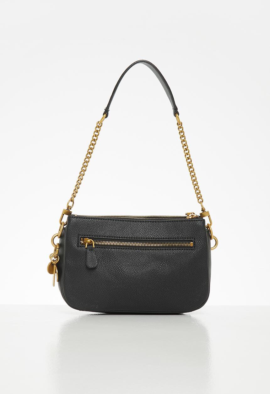 GUESS - Destiny top zip shoulder - black