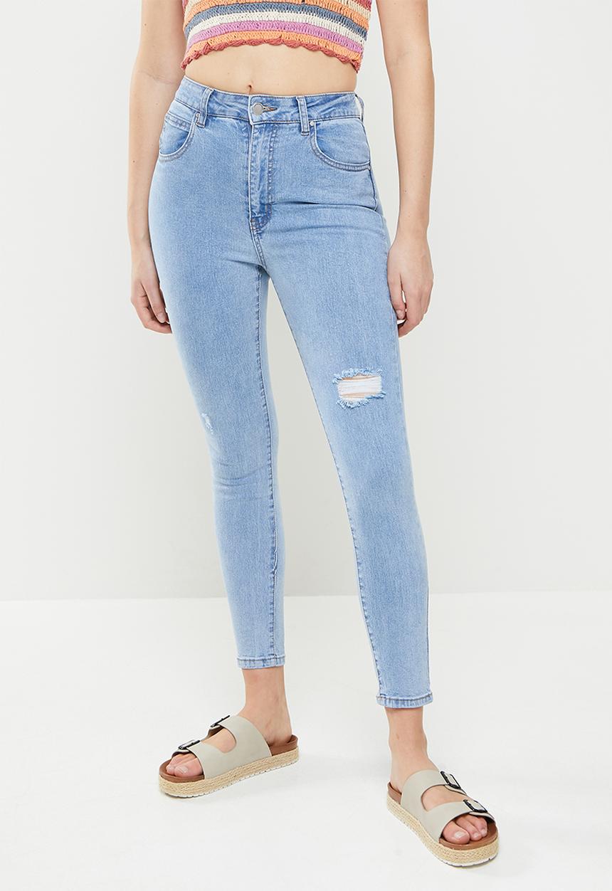 Cotton On - High rise cropped skinny jean - blue