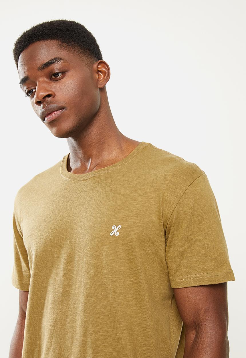 Holmes Bro's - Basic h crew short sleeve tee - brown