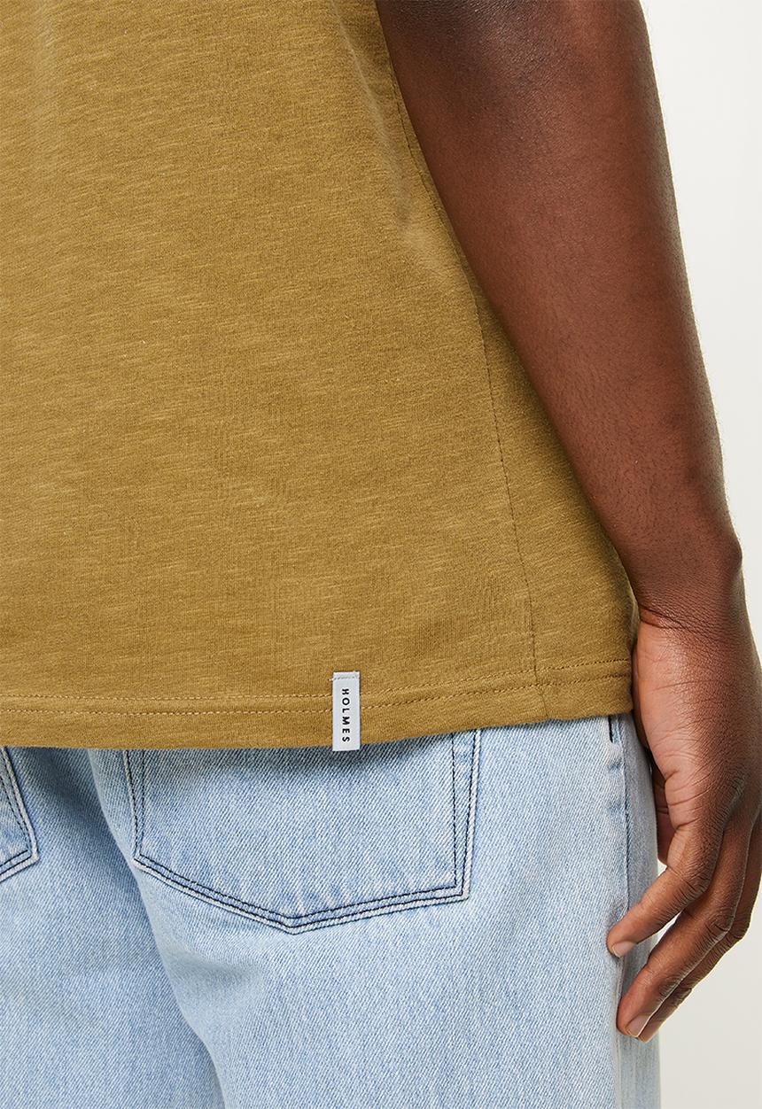 Holmes Bro's - Basic h crew short sleeve tee - brown