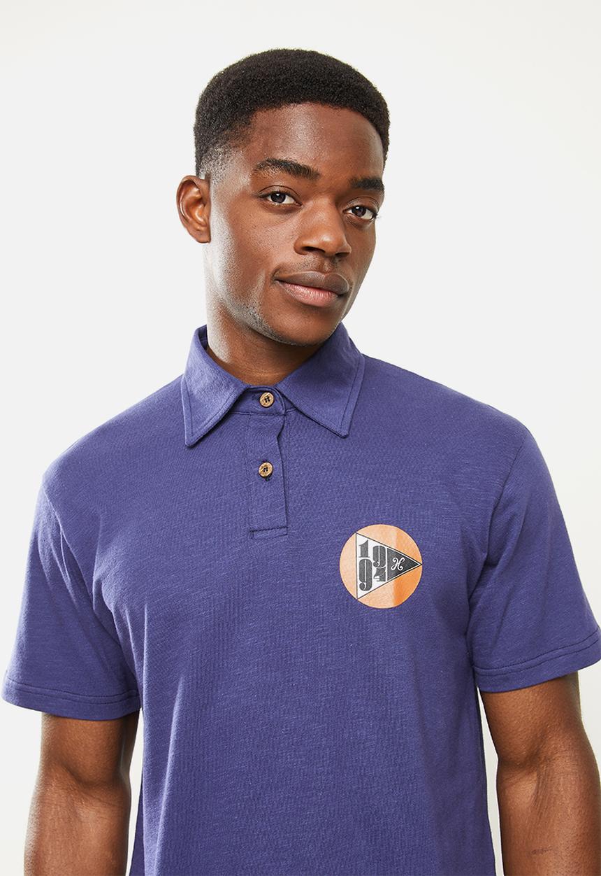 Holmes Bro's - Flag polo - navy