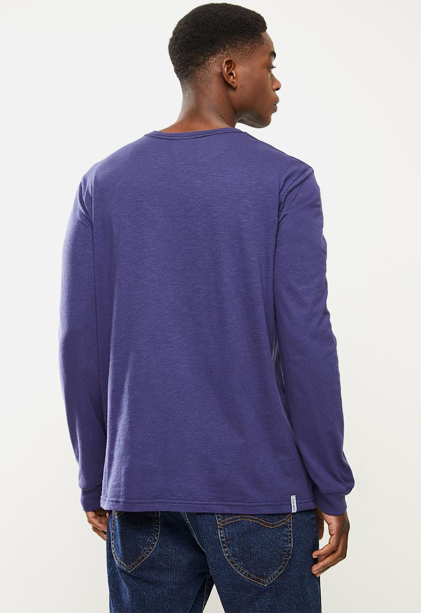 Holmes Bro's - Retro long sleeve tee - navy