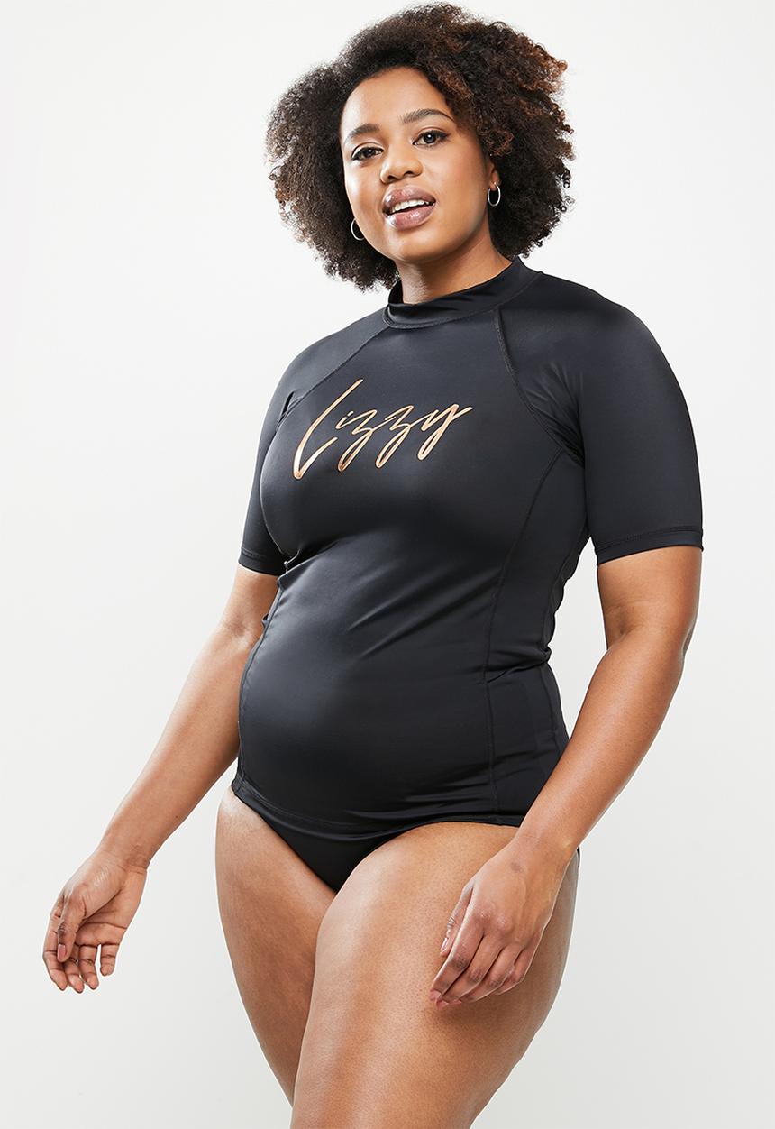 Lizzy - Plus aylin short sleeve rashie - black