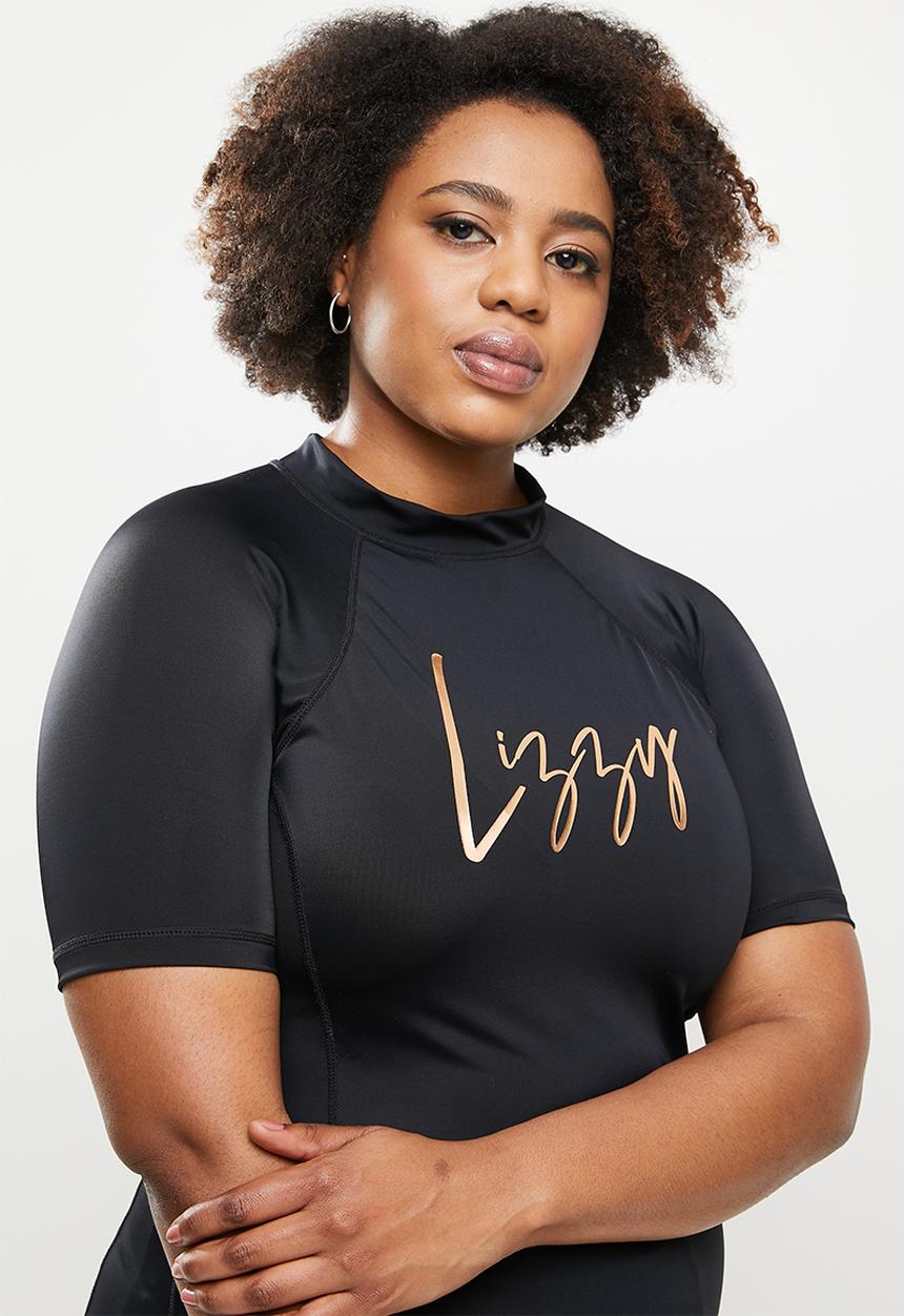 Lizzy - Plus aylin short sleeve rashie - black