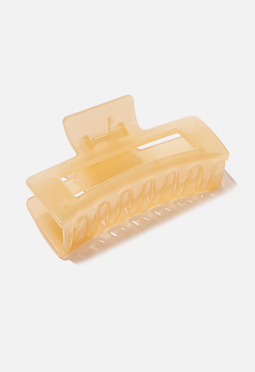 Rubi - Amber hair claw - transparent soft apricot