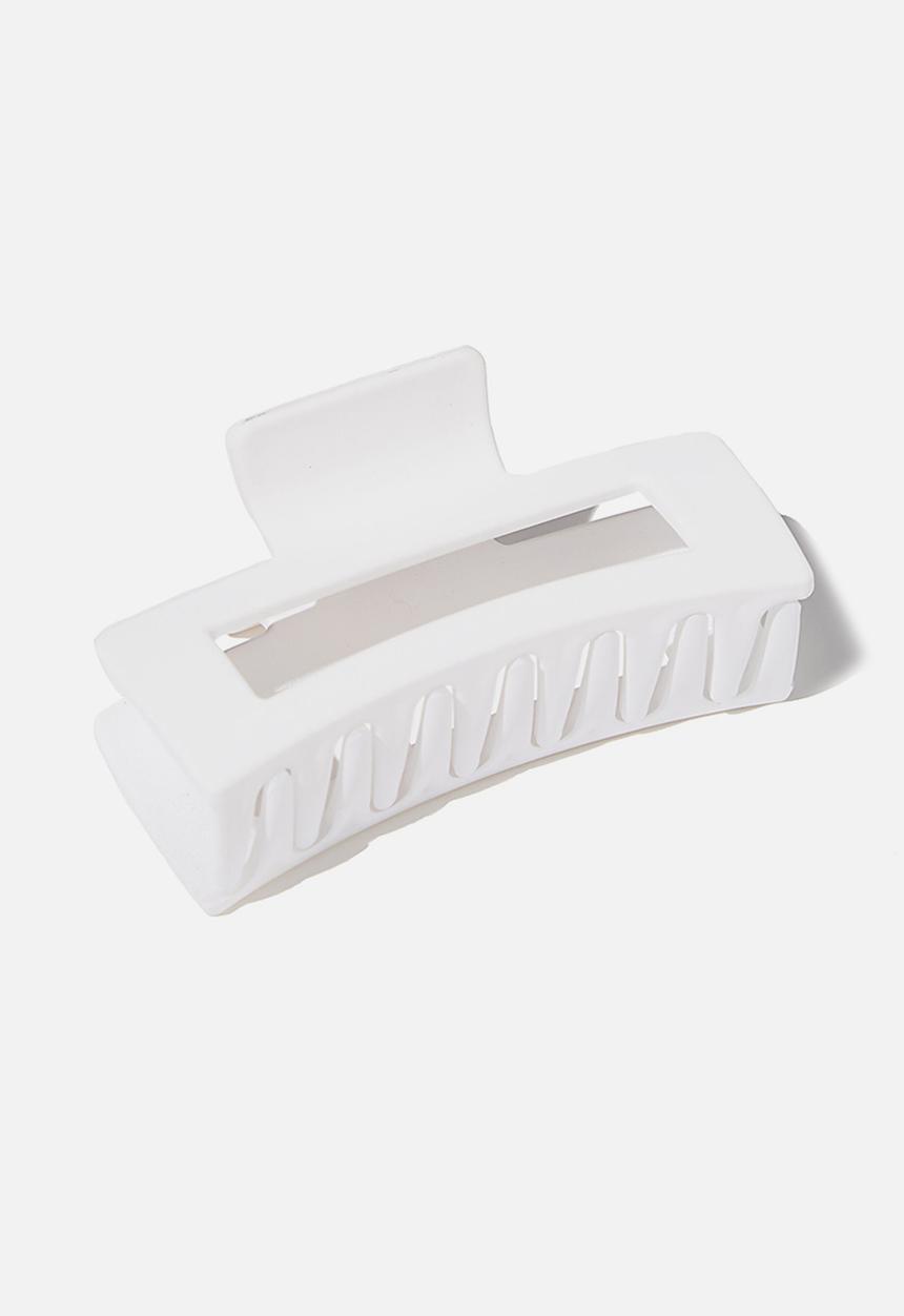 Rubi - Amber hair claw - white