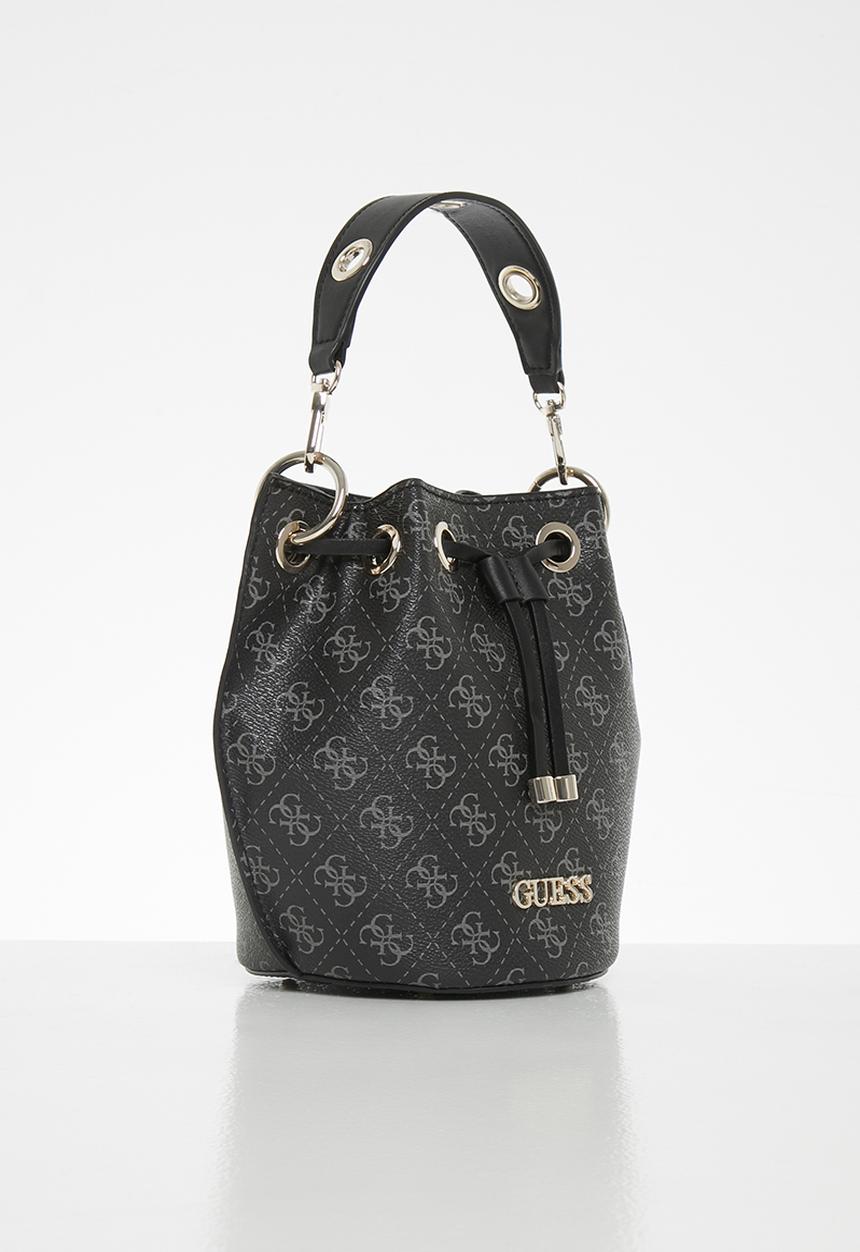 GUESS - Washington mini drawstring bucket - black 