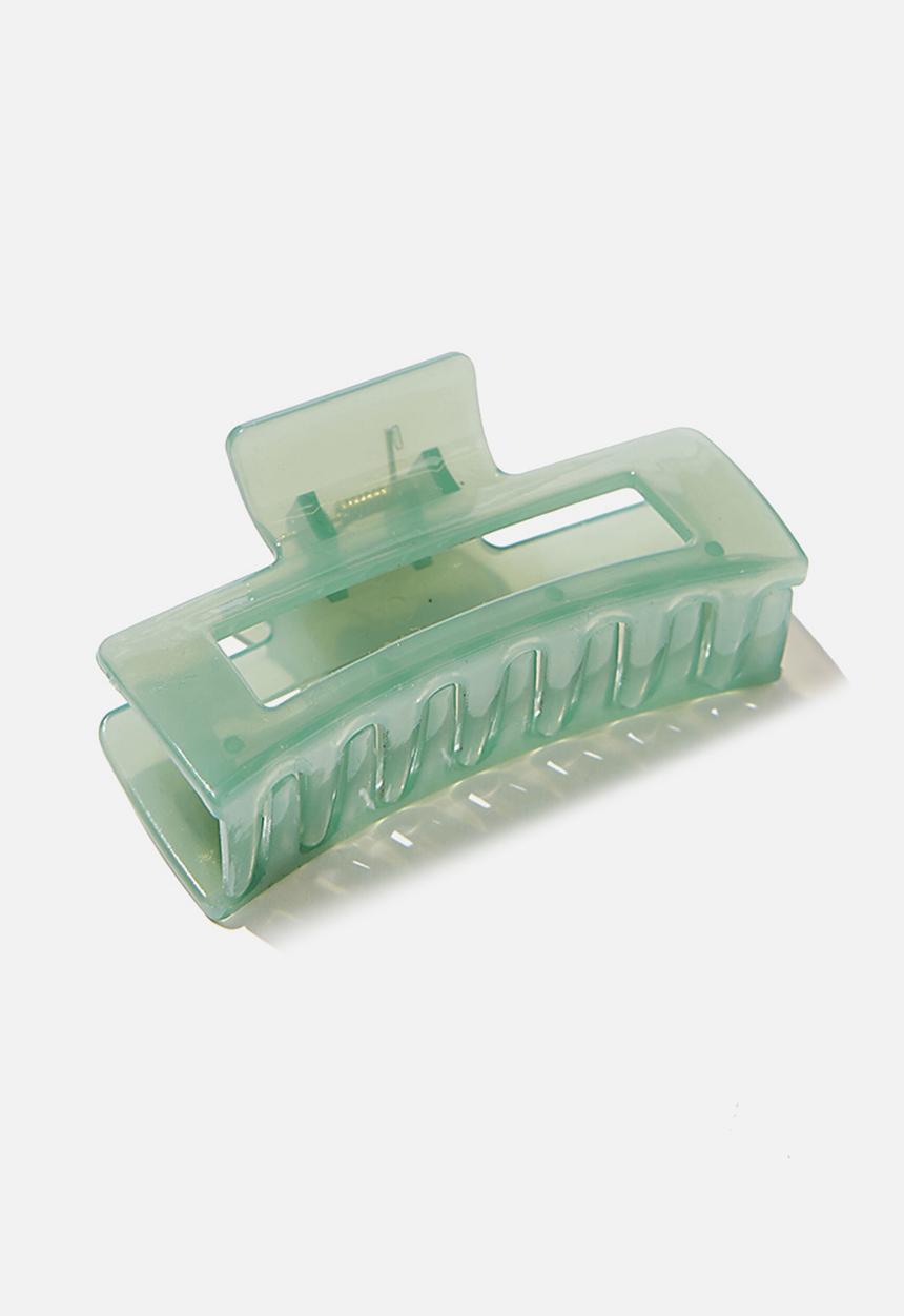 Rubi - Amber hair claw - transparent turquoise
