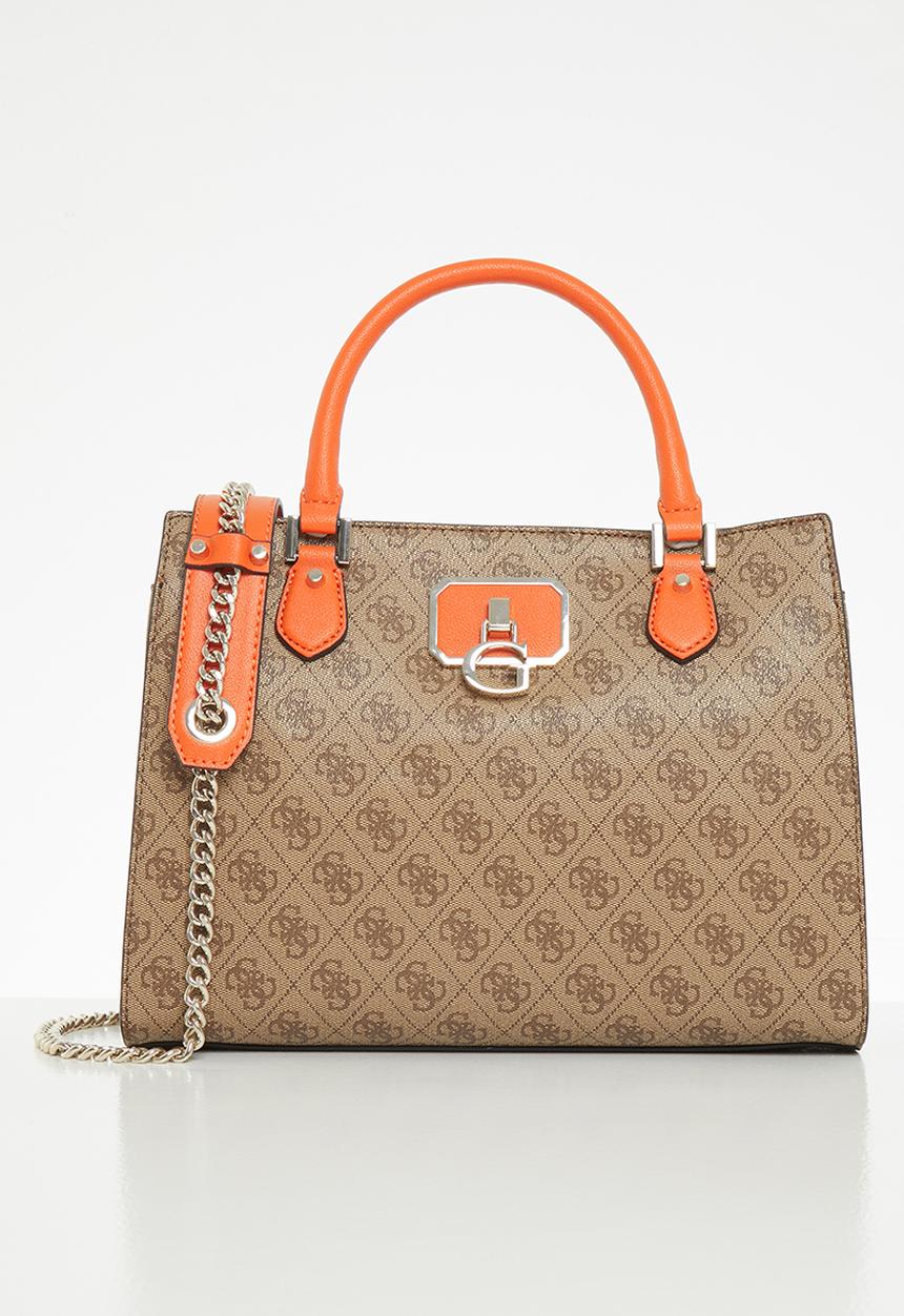 GUESS - Alisa girlfriend satchel - latte & orange