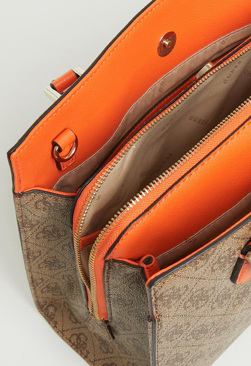 GUESS - Alisa girlfriend satchel - latte & orange