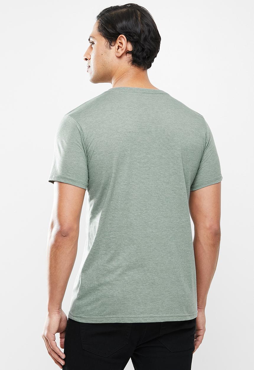 Fox - Dier short sleeve tee - heather seafoam