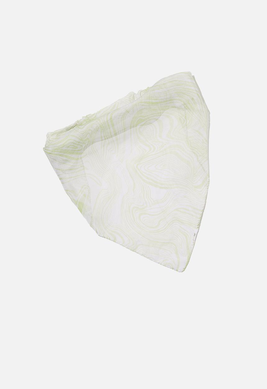 Rubi - Pia elastic bandana - shirley swirl green chiffon