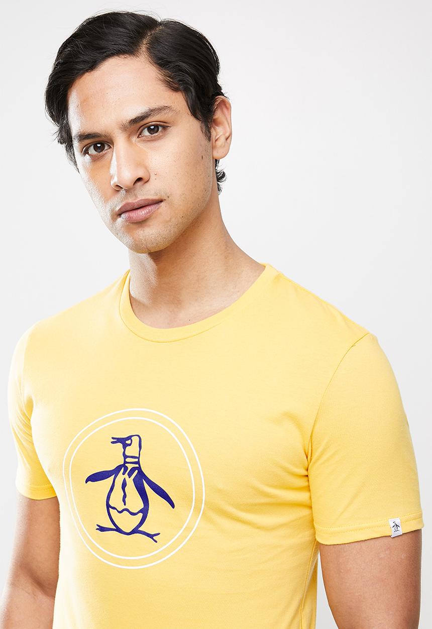 Original Penguin - Circle logo tee - yellow