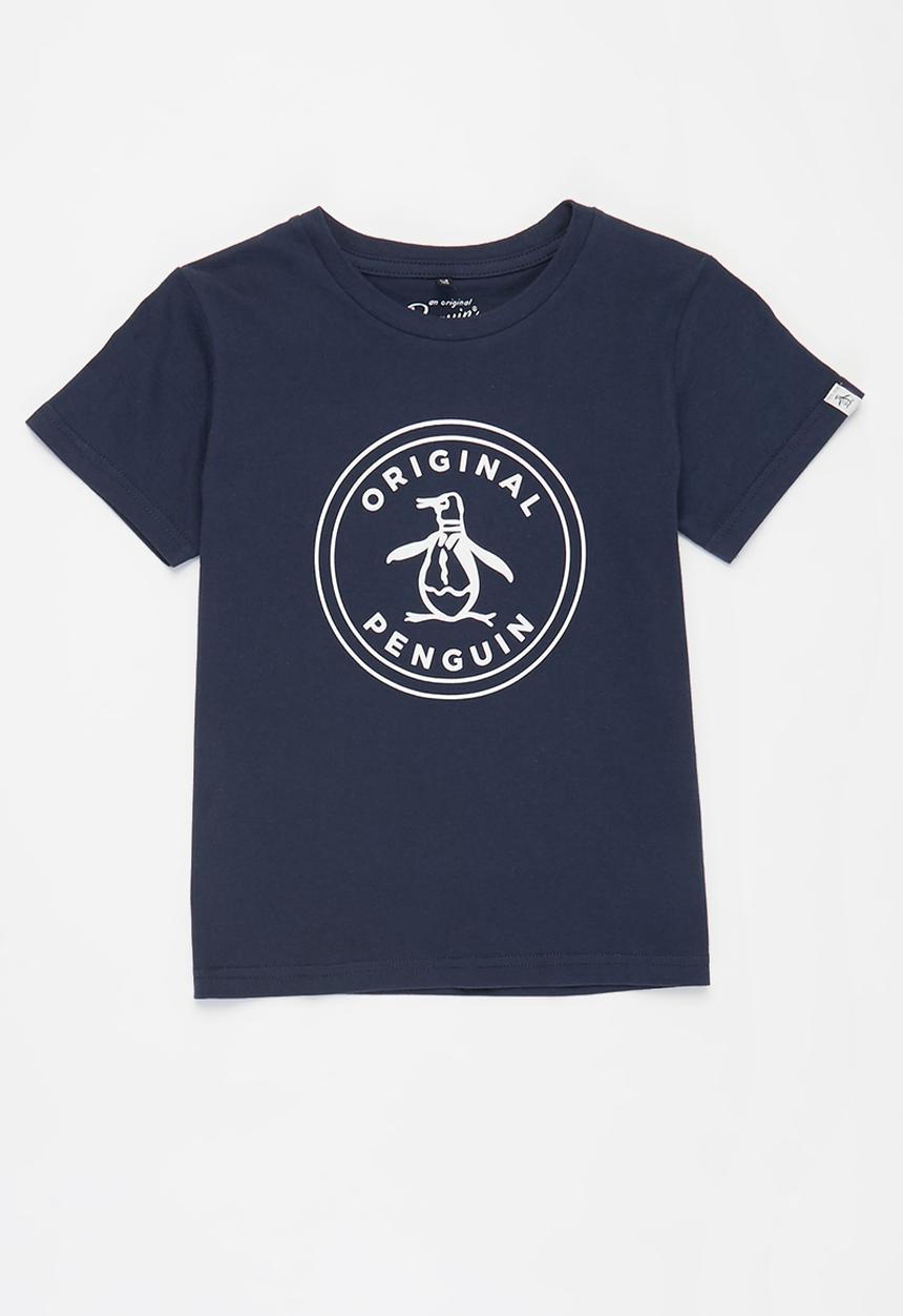 Original Penguin - Logo stamp tee - navy