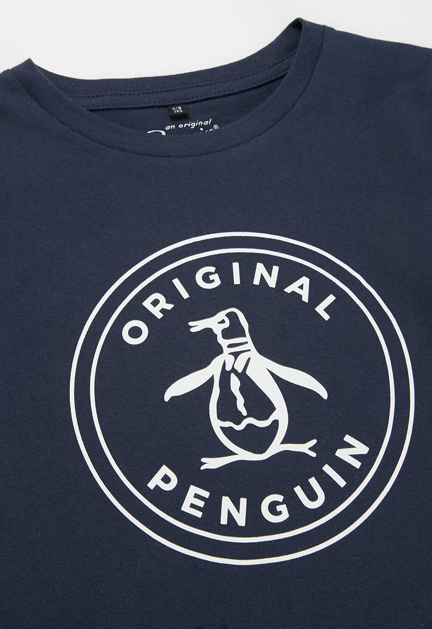 Original Penguin - Logo stamp tee - navy