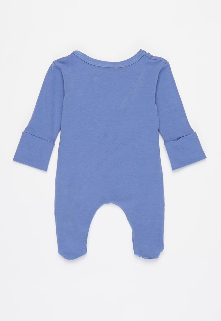 Baby Star - Snap buttons babygrow - blue