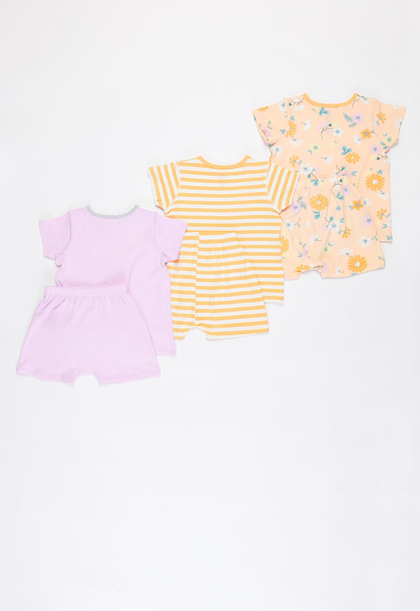 Cotton On - 3 Pack bundle harpa short sleeve flutter pyjama set - multi