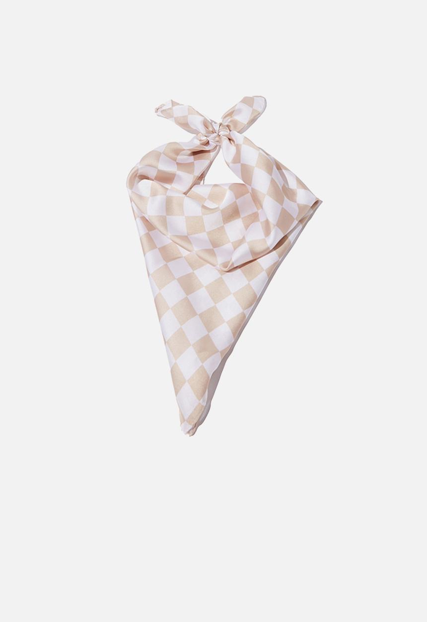 Rubi - Soho bandana - checkerboard taupe