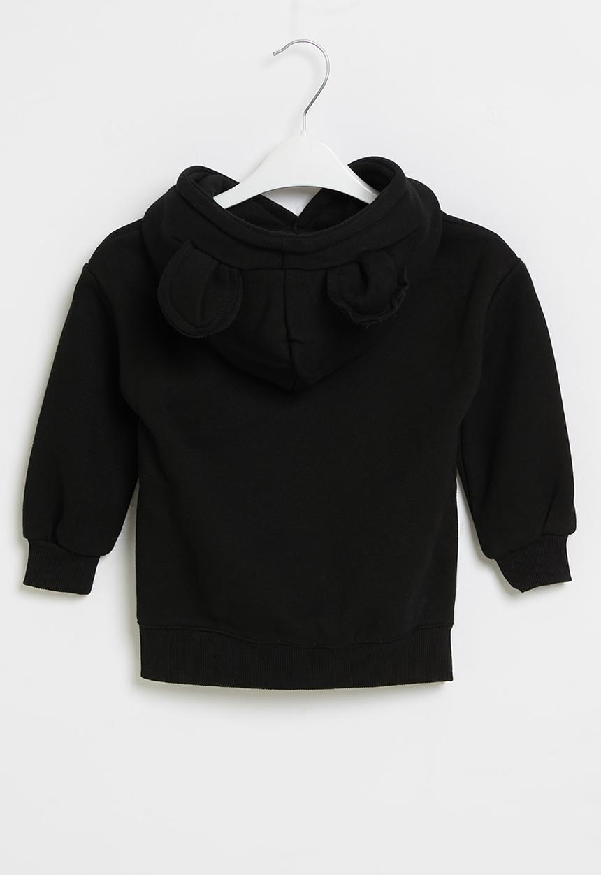 Pop Candy - Girls hoodie with ears - black