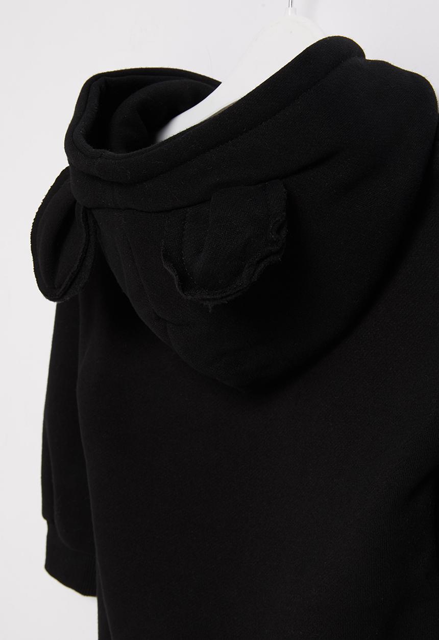 Pop Candy - Girls hoodie with ears - black