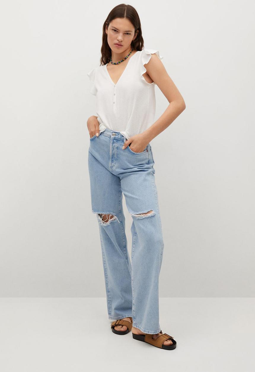 MANGO - T-shirt ane - natural