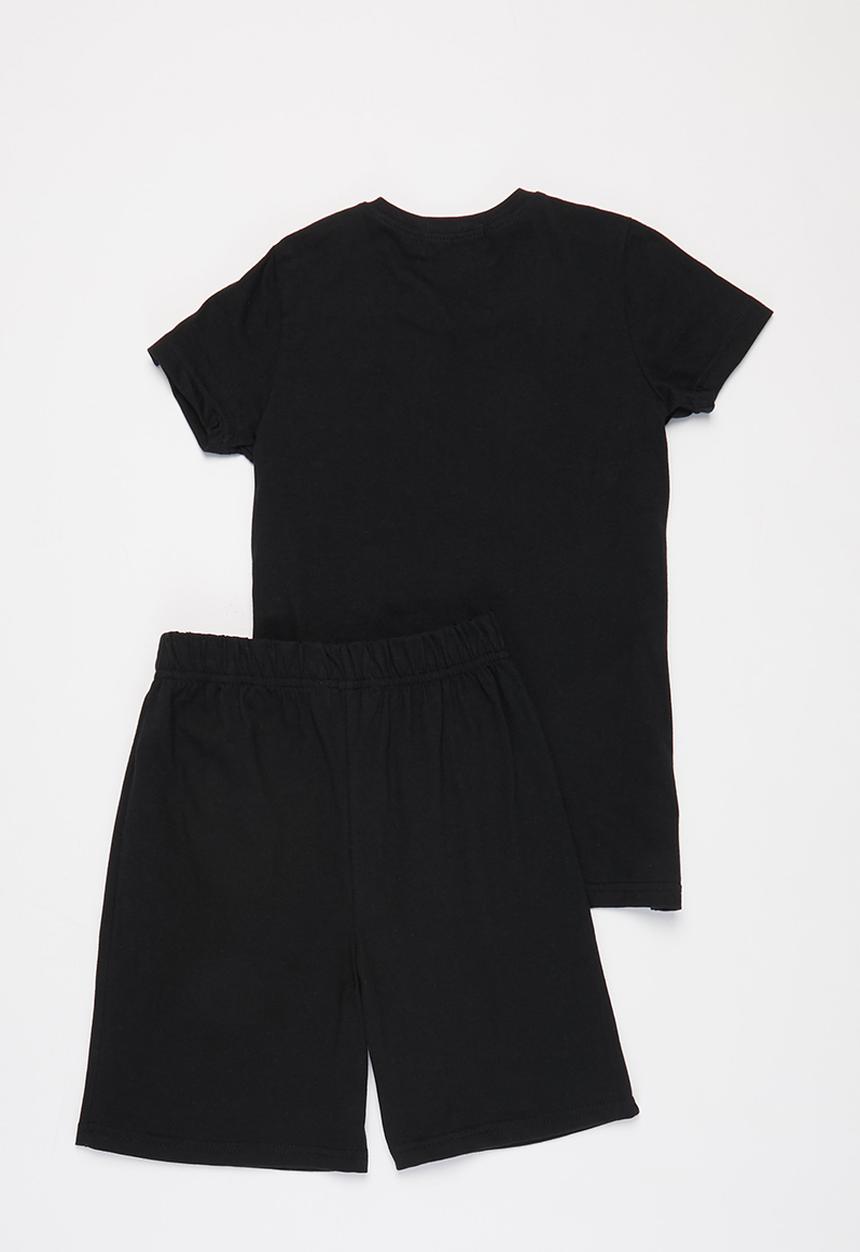 Superbalist - Tee & shorts pj set - black