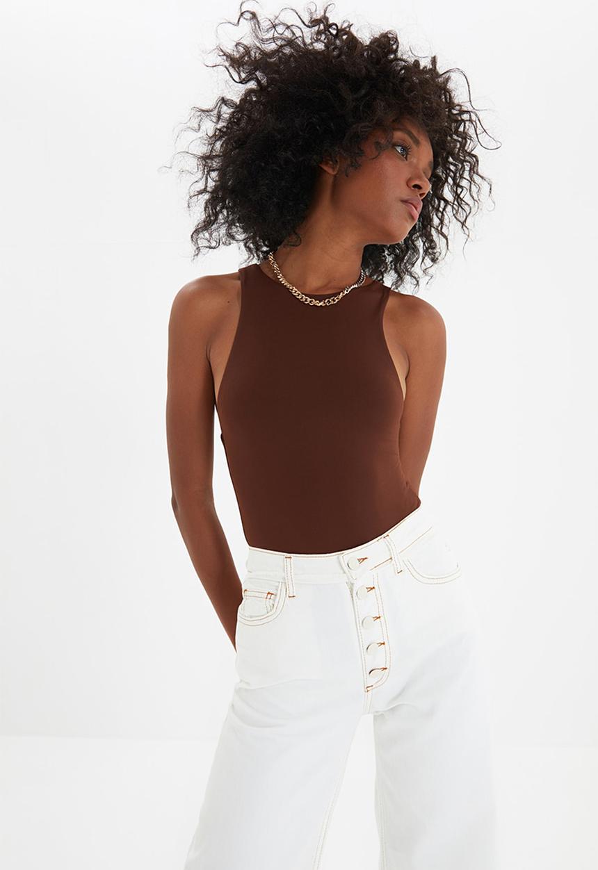 Trendyol - High waist culotte jeans - white