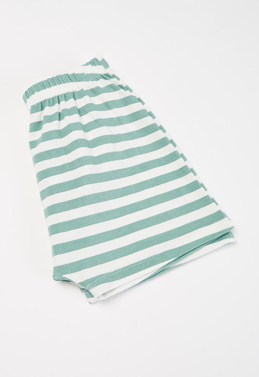 Cotton On - 3 Pack bundle Hudson short sleeve pyjama set - green & blue 