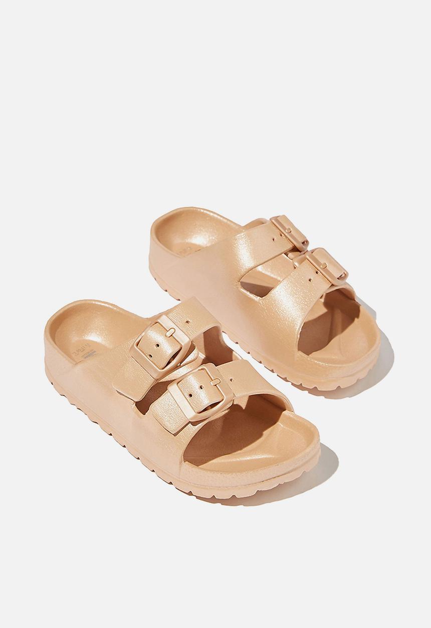 Cotton On - Twin strap slide - gold
