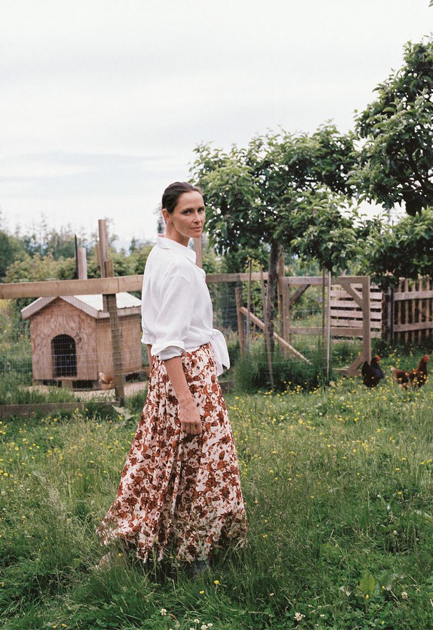 MANGO - Skirt coquet - neutral & red