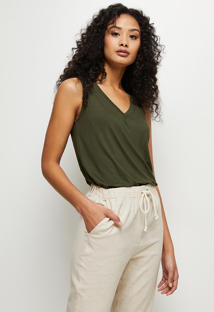 edit - Loose fit vest - olive