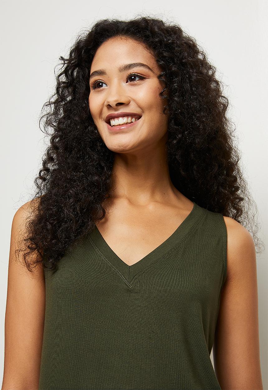 edit - Loose fit vest - olive