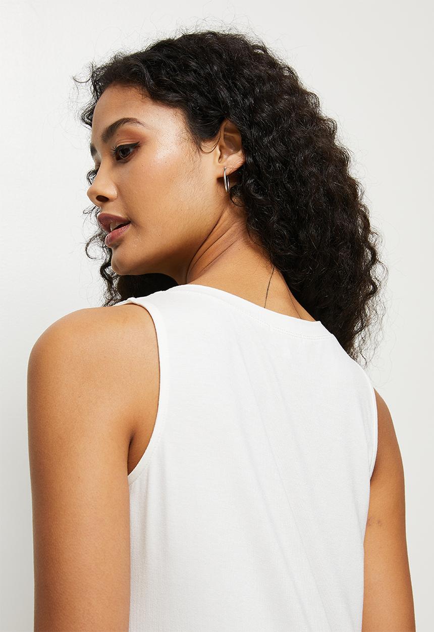 edit - Loose fit vest - milk