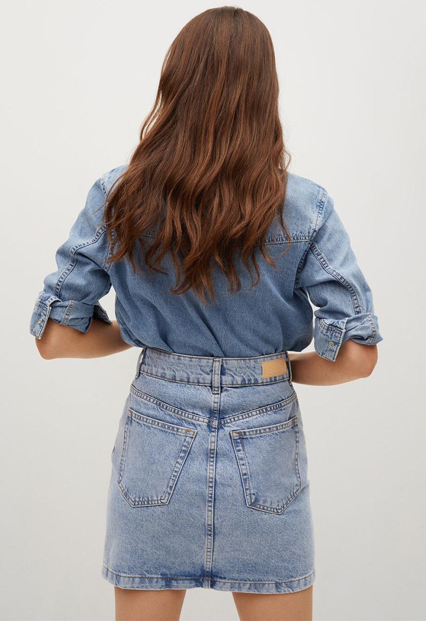MANGO - Skirt marion - blue