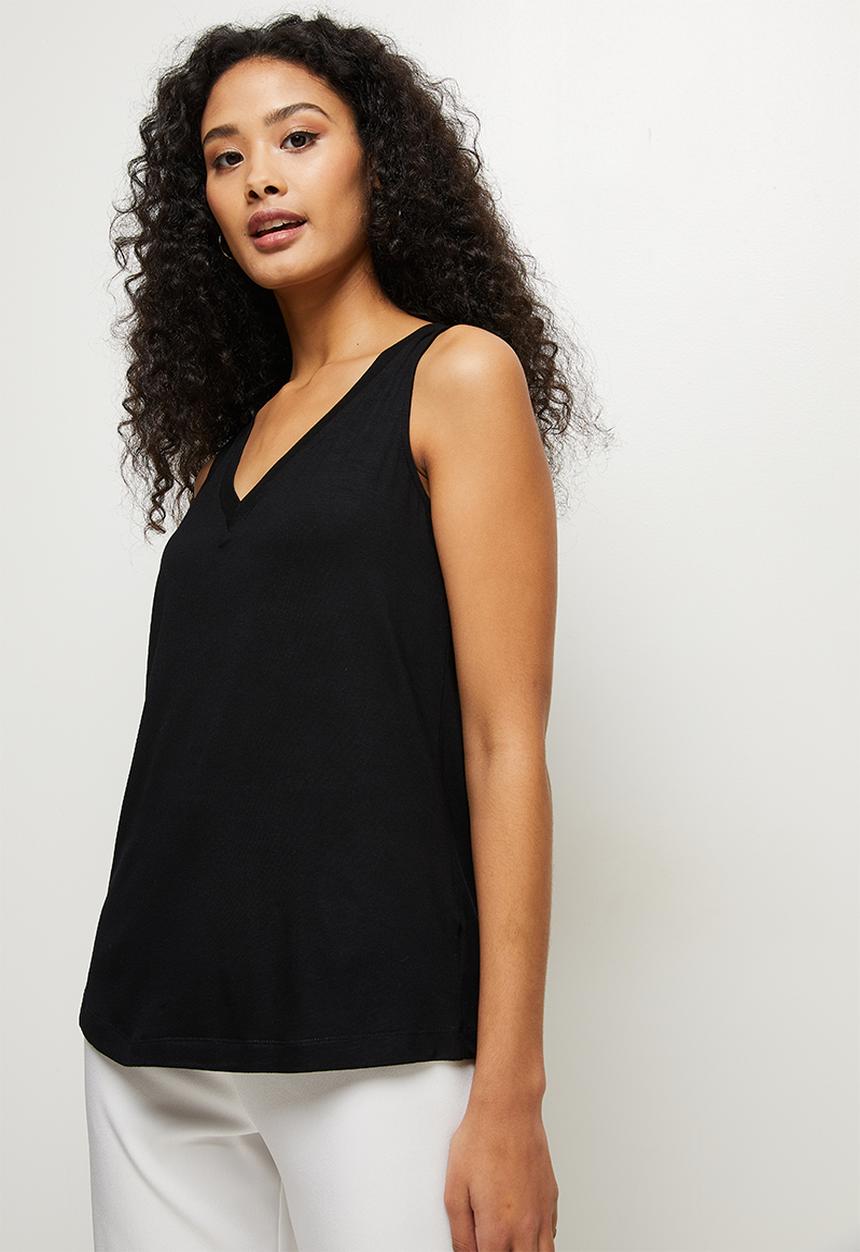 edit - Loose fit vest - black