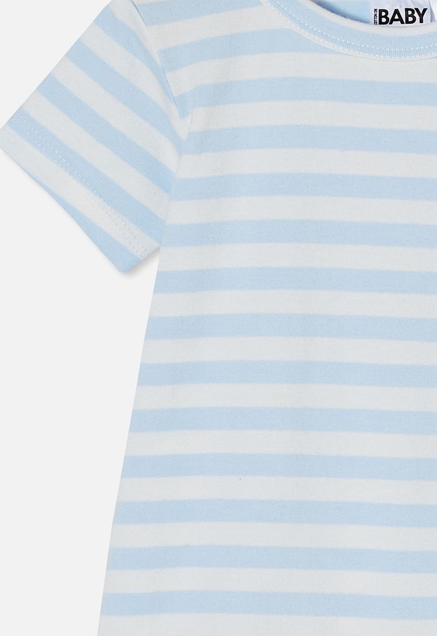 Cotton On - The short sleeve romper - blue & white 